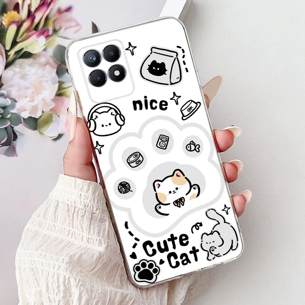 Luxury Butterfly and Love Flowers Clear Phone Case - Cool Painted Design