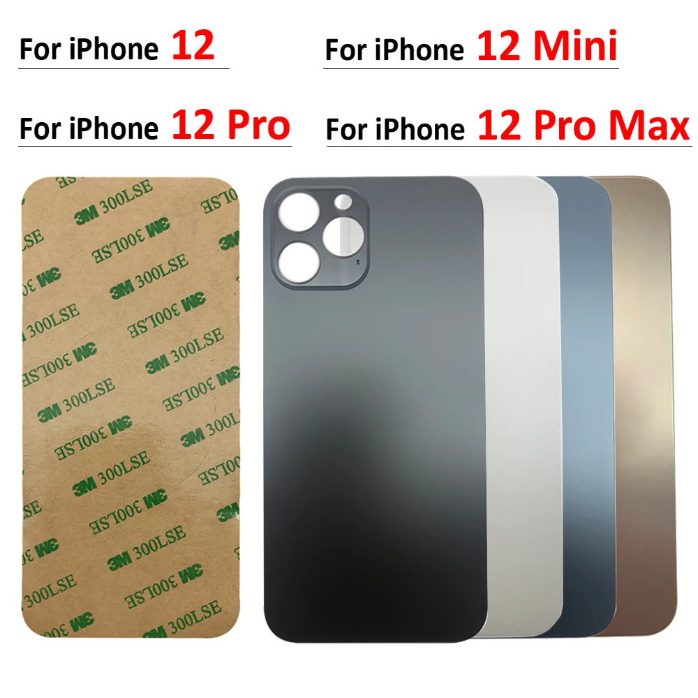 New Rear Back Cover Battery Housing For iPhone 12 Pro 12Pro Max Mini With Logo Big Hole Replacement Parts | Мобильные телефоны и