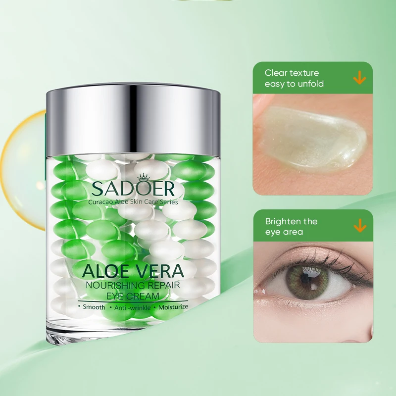 SADOER Aloe vera Eye Cream Anti Dark Circles Wrinkles Moisturizing Anti-aging Creams Eyes Skin Care
