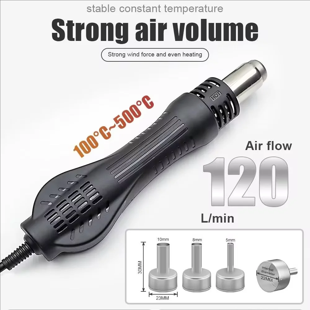 JCD Hot Air Gun 858D 700W BGA Rework Solder Station 220V / 110V For SMD SMT Heat Soldering Station Welding Repair Tools 3