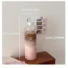 500ML Kawaii Bow Plastic Water Bottle, Transparent Time Scale Cup, Outdoor Sports School Drinking Bottle,Clear Plastic Water Jug 6