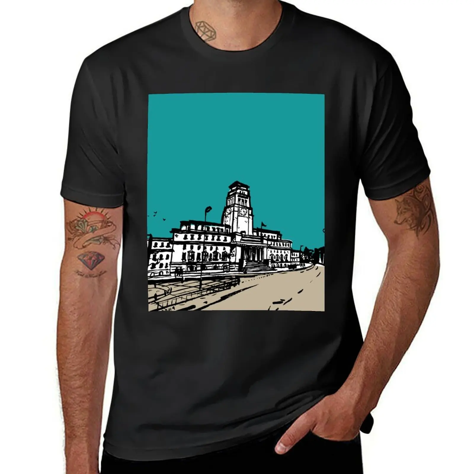 University of Leeds T-Shirt korean fashion Short sleeve tee blacks anime clothes mens t shirts