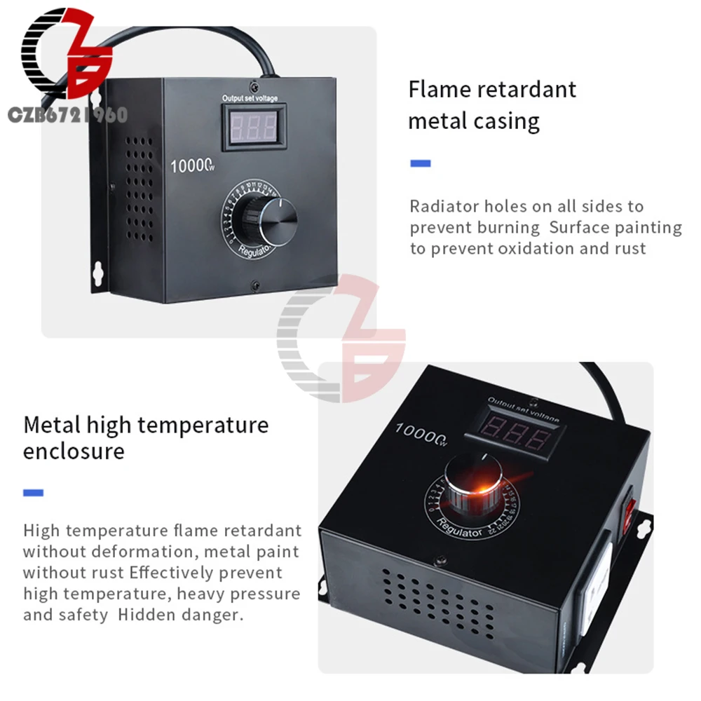 Voltage Converter Voltage Regulator Power Transformer 10000W AC 220V Electrical Voltage Regulator Controller Converter Transformer Variable Voltage dimmer Speed Controller