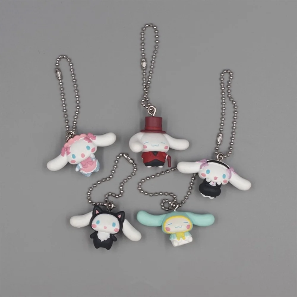 

Sanrio Kawaii Keychain Anime Figure Cinnamoroll Circus Troup Series Schoolbag Decorative Accessories Toys Gifts for Children