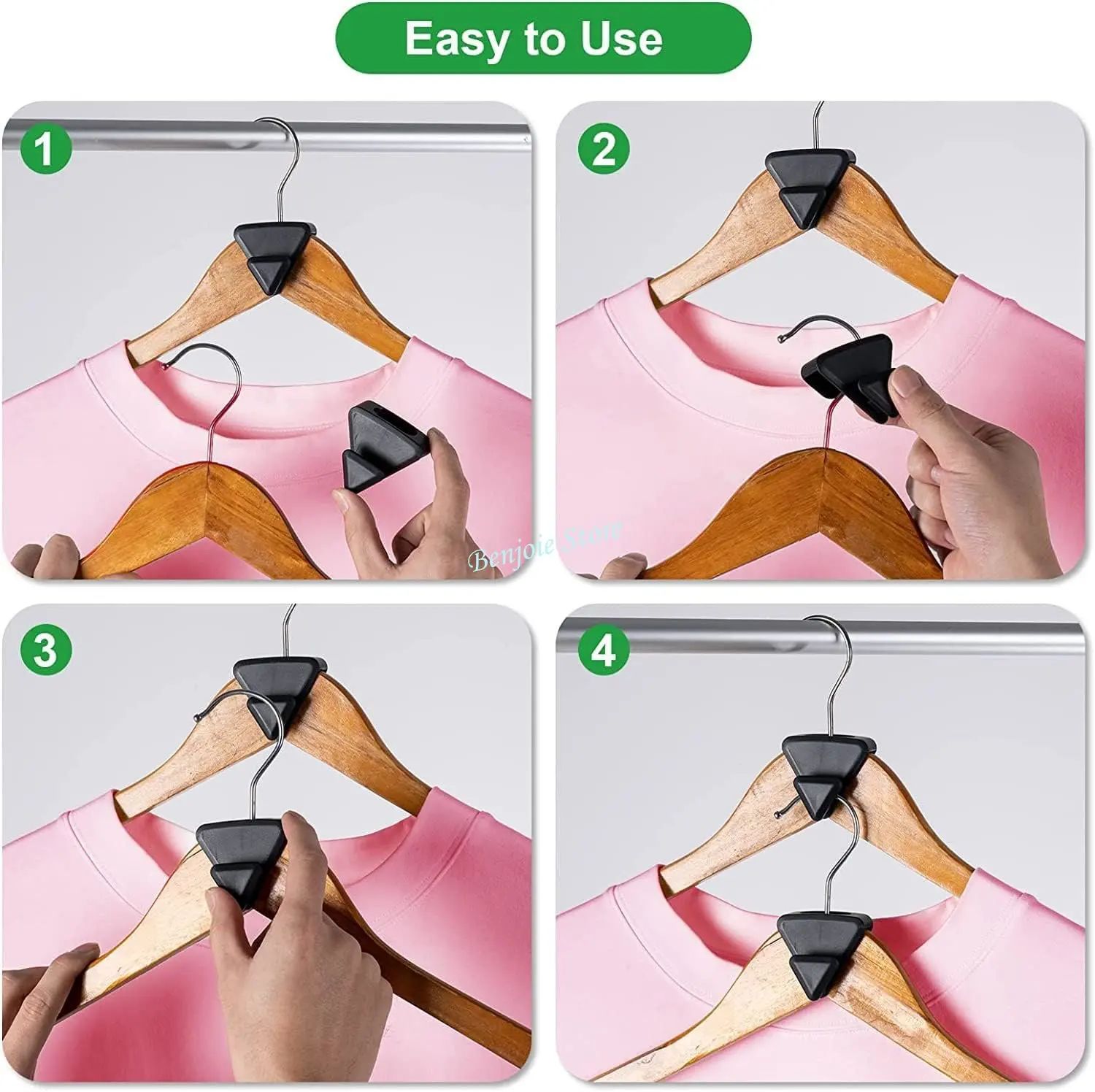 Cascading Clothes Hanger Hooks,Hanger Extender Clips,for Space Saving  Multi-Function Cascading Connection Hooks,Cabinet Clothes Connection  Folding