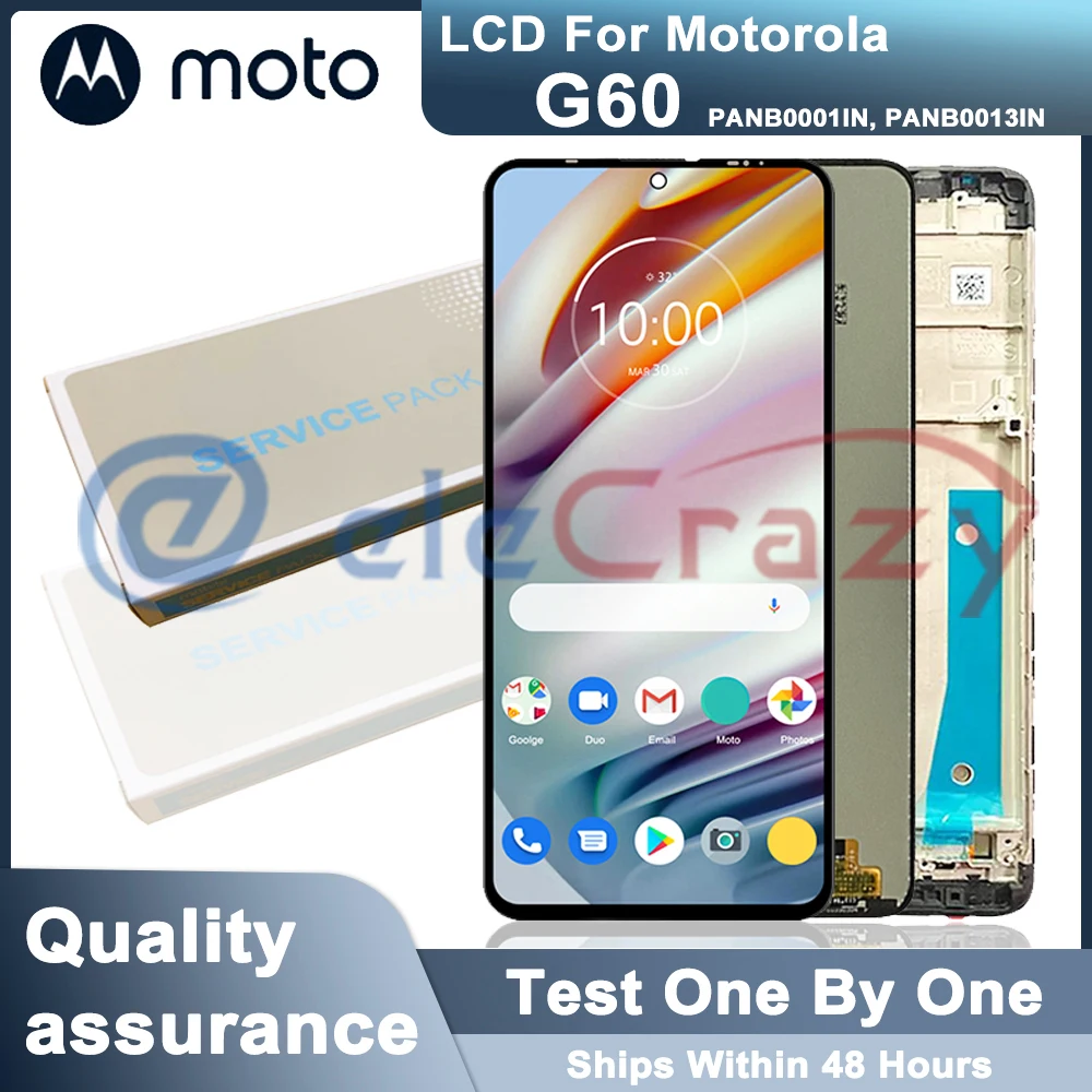 

Original 6,8" LCD Display for Motorola Moto G60 LCD touch screen digitizer assembly Replacement Parts For Moto G60 PANB0001IN