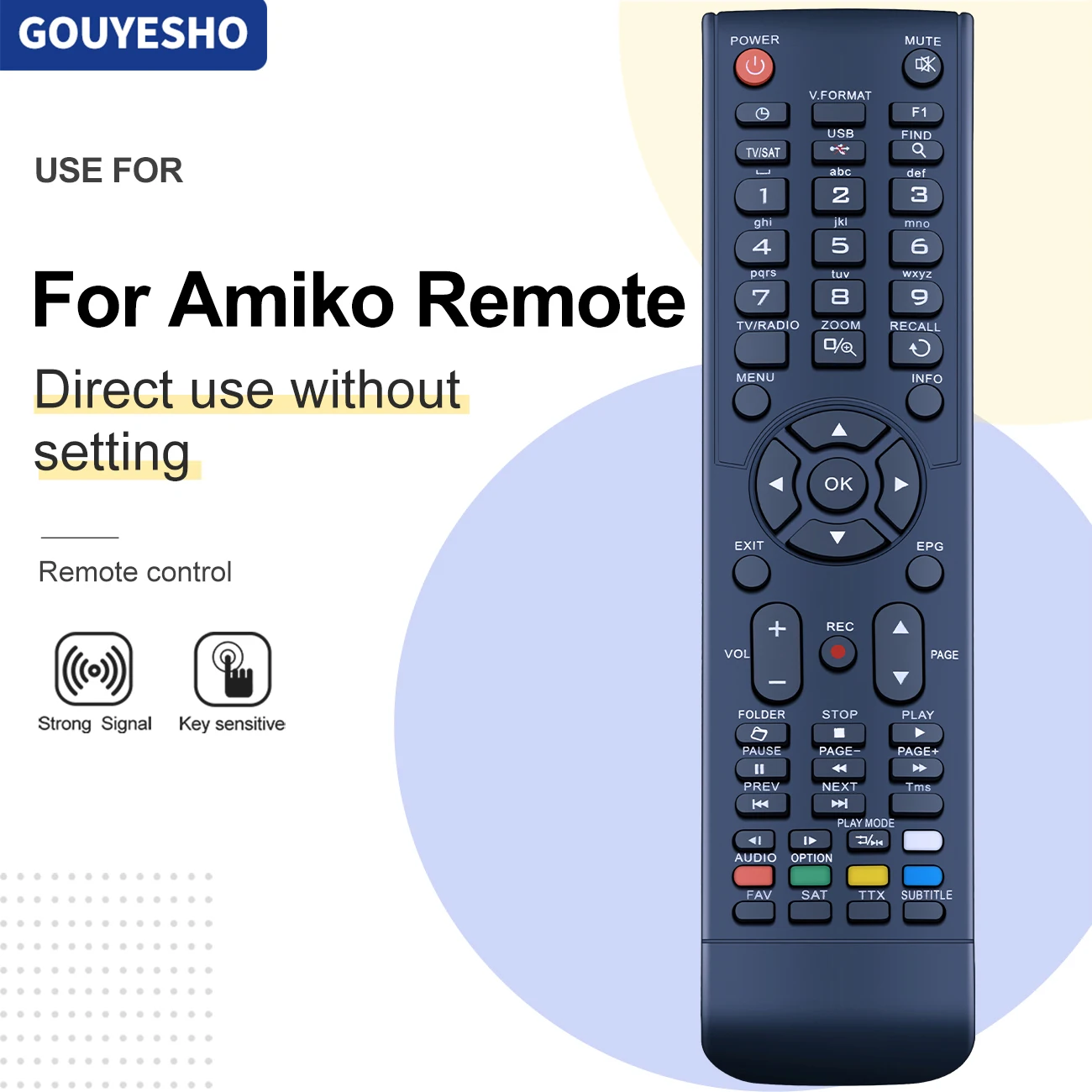 Nuovo Telecomando Per Amiko Mini Hd 8150 8200 8300 8360 8840 Shd 7900 8000 8110 8140 Sthd 8820,8800, Micro Combo