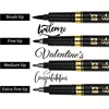 4Pcs/Set Calligraphy Pen Hand Lettering Art Pens Brush Ink Lettering Pens Markers for Writing Drawing Black Ink Pens Art Marker 5