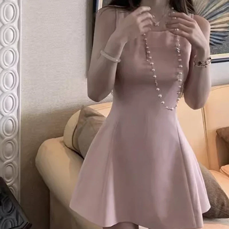 

TV Serise Queen Of Tears Ji-won Kim 김지원 Cosplay Costume Women Pink Dress Summer Tighten Waist Design Clothes Uniform