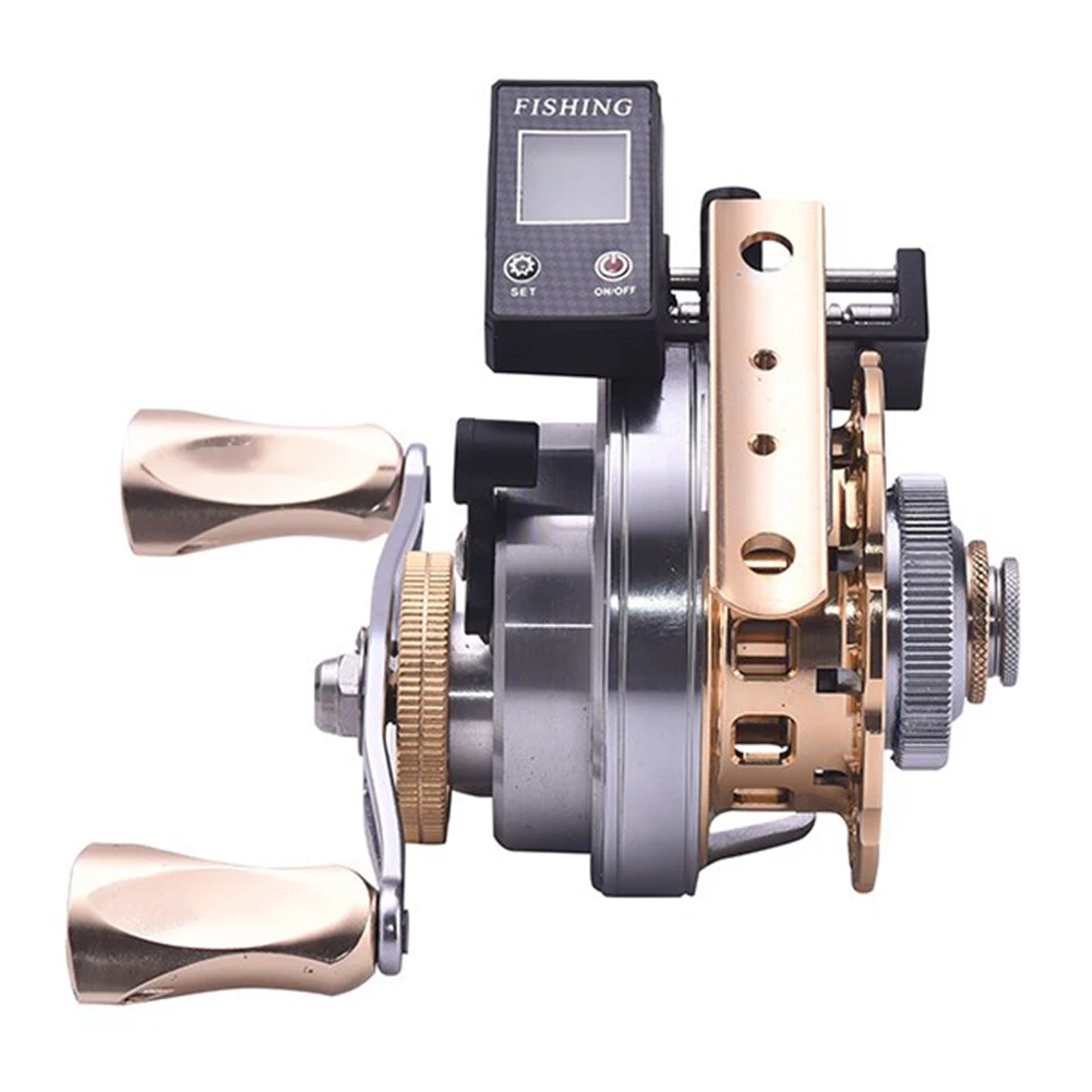 

Backlit Digital Display Screen Electronic Baitcasting Reel Automatic Cable Arrangement Device Digital Display Aluminum Alloy