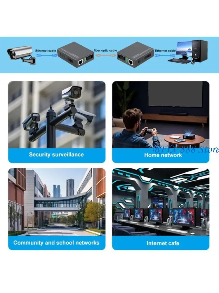 39XC 1Pc 단일 모드 광섬유 변환기 1Gbps 20km 인터페이스 금속 인클로..