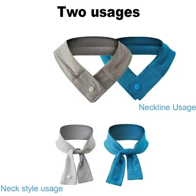 Breathable Multicolor Cooling Ice Scarf Neck Wraps Quick Drying Sweat Wiping Towel with Button Summer Sports Headscarf Hiking 5