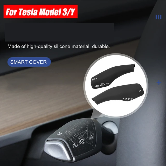 2Pcs Shift Lever Cover Silicone Protection Accessories For Tesla Model 3 Model  Y