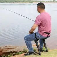 Adjustable Height Exoskeleton Wearable Seat Integrated Support Lightweight Special Work Fishing Stool Standing Worker Ideal Tool 2