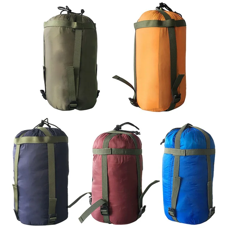 Outdoor Sleeping Bag Compression Sack Clothing Sundries Drawstring Storage Pouch Camping Equipment( Sleeping Bag Not Included 6