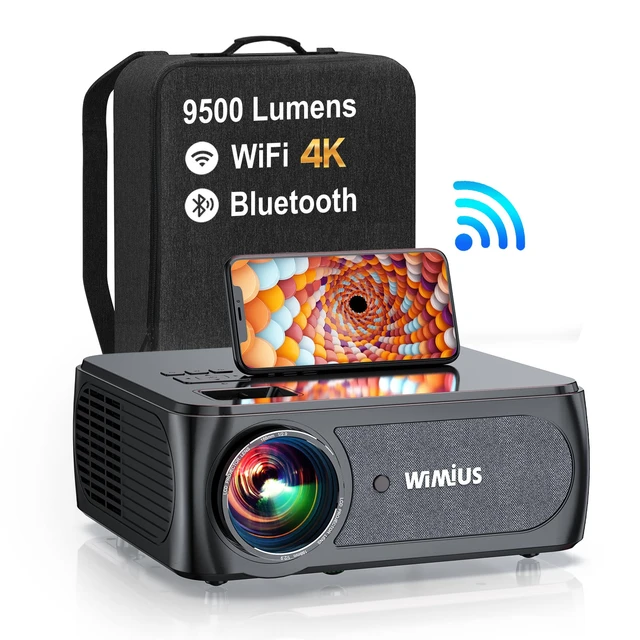 WIMIUS-Proyector de cine en casa, dispositivo de proyección 4K, 5G, WiFi,  Bluetooth, 1080p, Full HD, 350ANSI, para acampada, K8 - AliExpress
