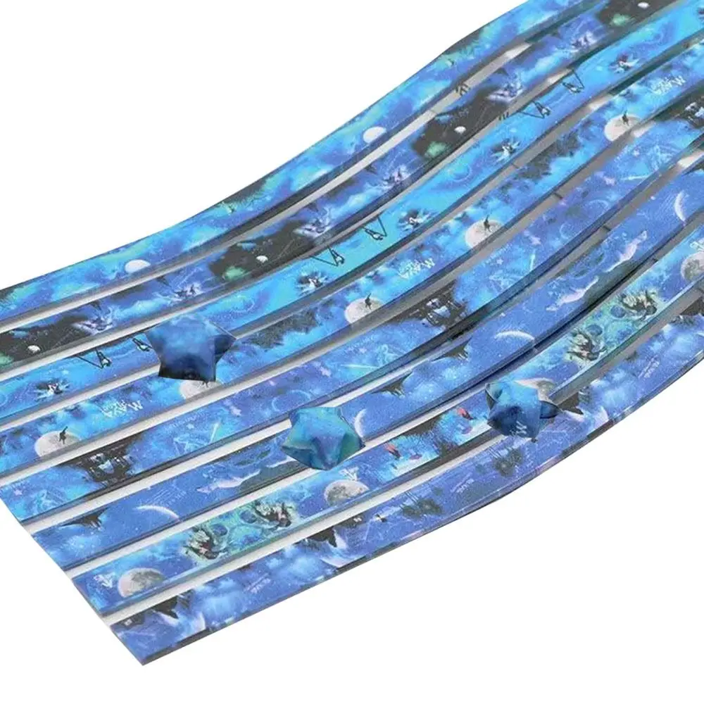 Colorful Double-Sided Origami Star Paper with Cute Patterns for Lucky Star Decorations