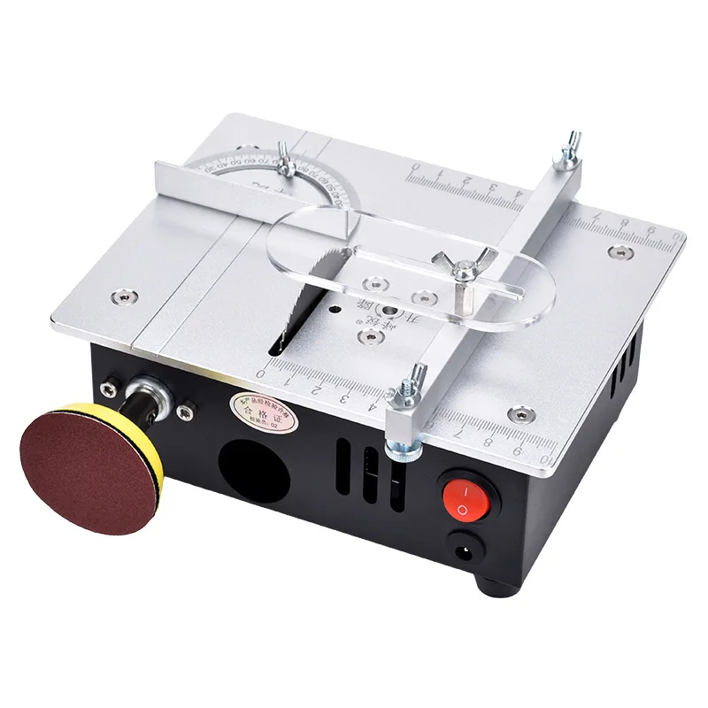 DIY Desktop Cutting Mini Table Saw with Polishing Machine Lift Saw PCB board cutting Electric Drill Desktop Micro Small Chainsaw