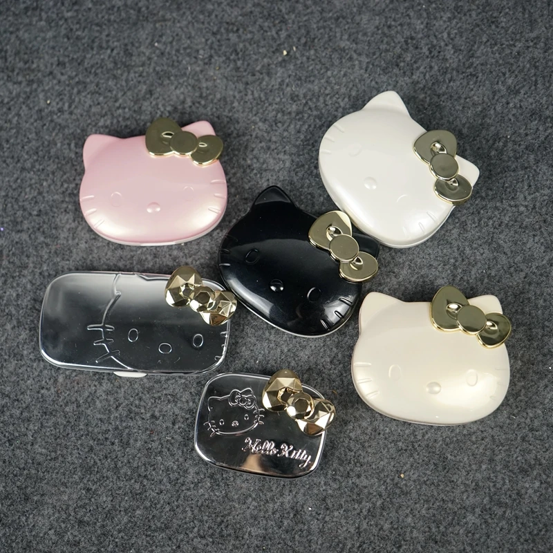 

Cartoon Hello Kitty Mini Fold Makeup Mirror Girl Heart Handle Mirror Cat Makeup with Makeup Mirror Girl Birthday Gift