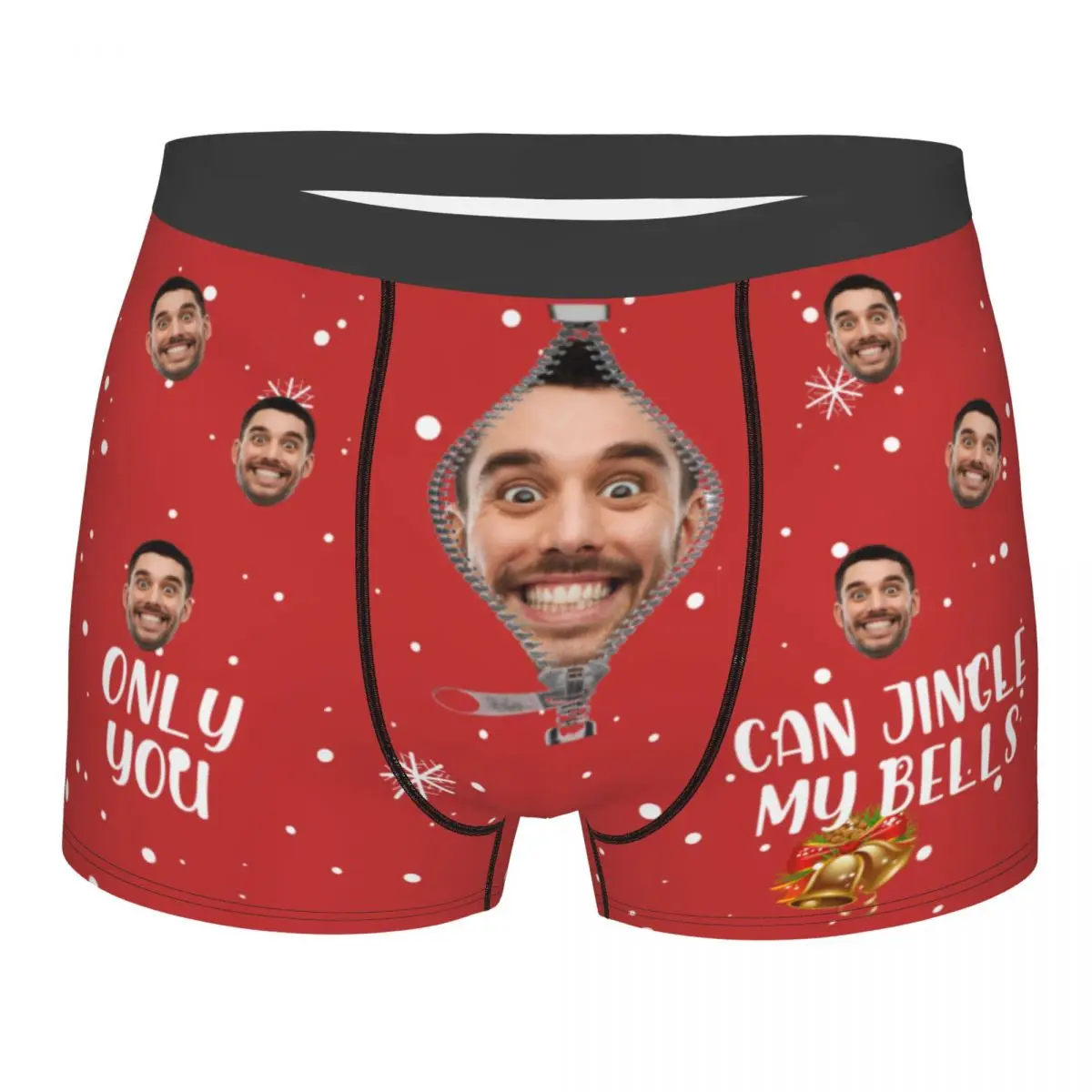 

Men Gift Custom Face Boxers Christmas Gift Personalized Photo Underwear Design Birthday Boxer Briefs for Boyfriend Husband