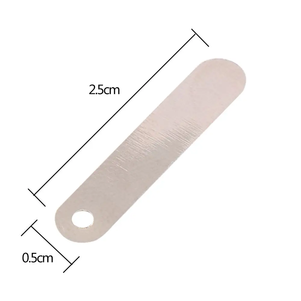 Sub C 14500 18650 충전식 배터리 셀용 솔더 탭, 2.5x0.5cm, 100 개