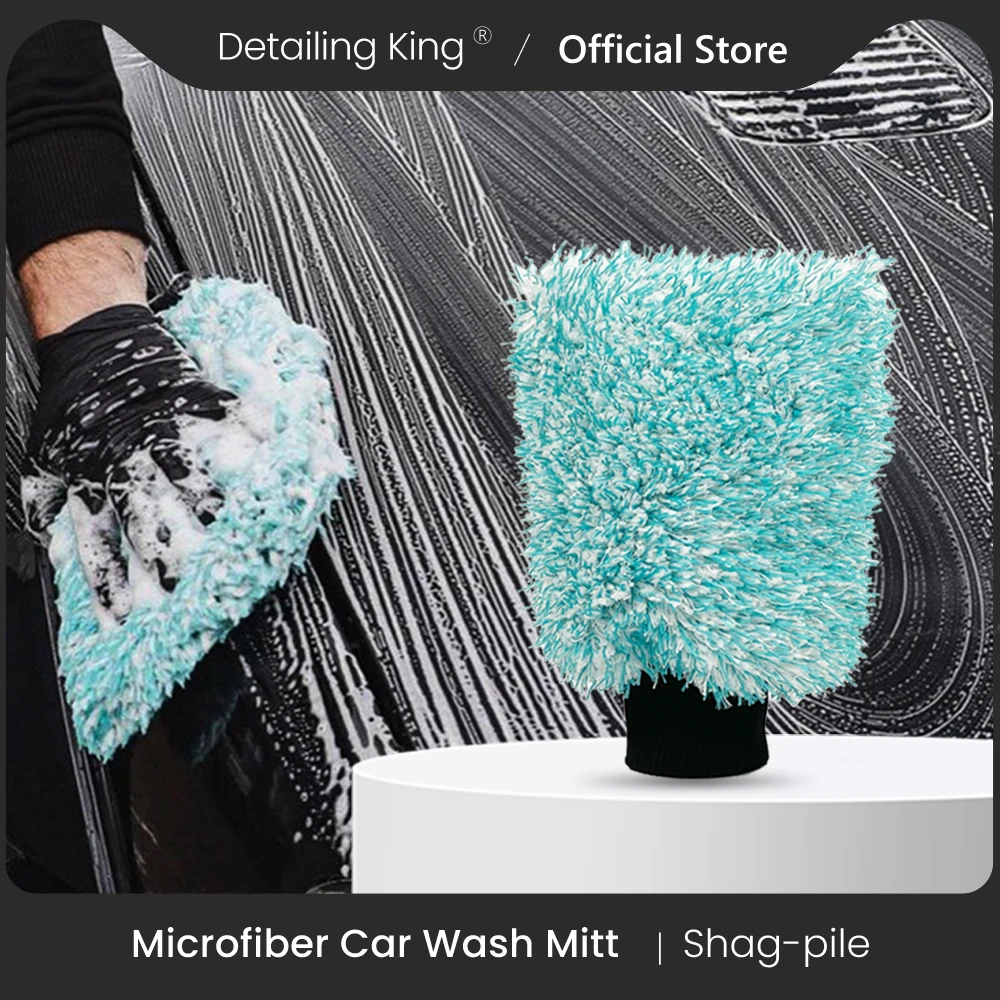 DetailingKing Plush Car Wash Mitt Microfiber Thick Car Cleaning Mitts Auto Wash Accessories Cleaning Tools car cleaning gloves microfiber car mitt microfiber cleaning gloves microfiber washing gloves microfiber gloves