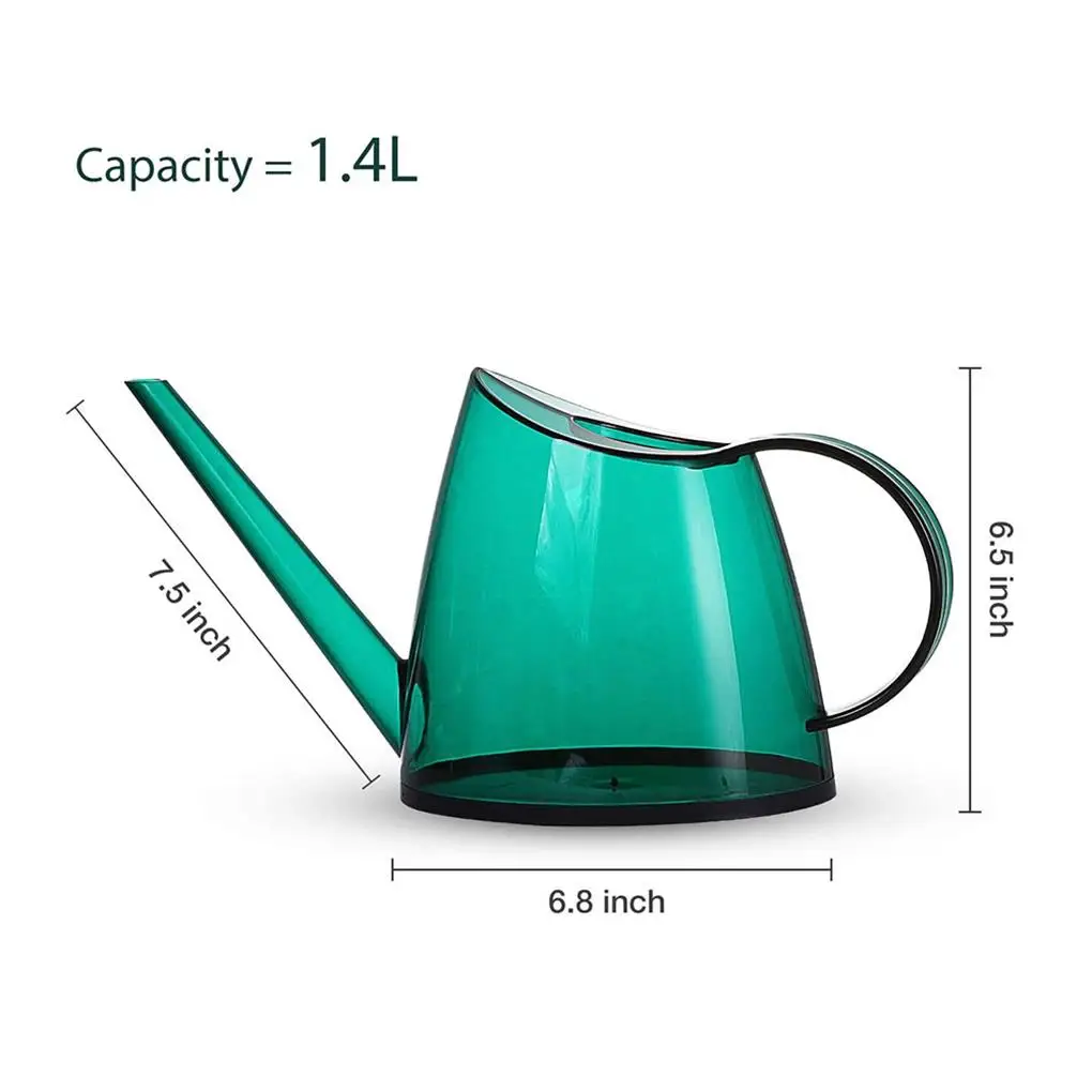 1.4L Watering Can Transparent Long Spout Watering Kettle Nordic Style Garden Watering Pot For Indoor And Outdoor Watering Plants