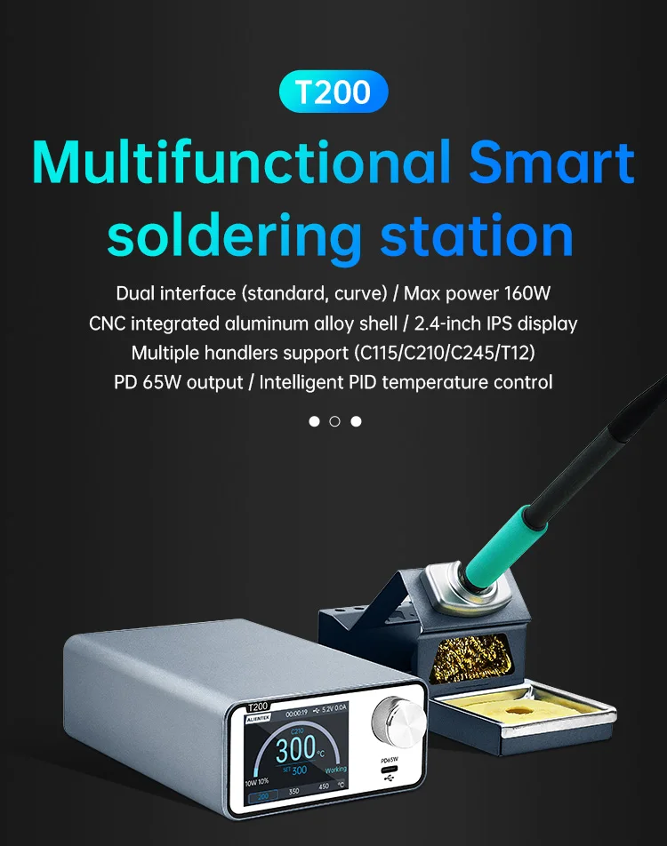 T200 Soldering Station Compatible Soldering Iron Tip 210/245/115/T12 Handle Cont