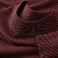 New Mens Casual Mock Turtleneck Sweaters Long Sleeve Thermal Pullover Autumn Basic Lightweight Streetwear Knitted Coat Tops 2
