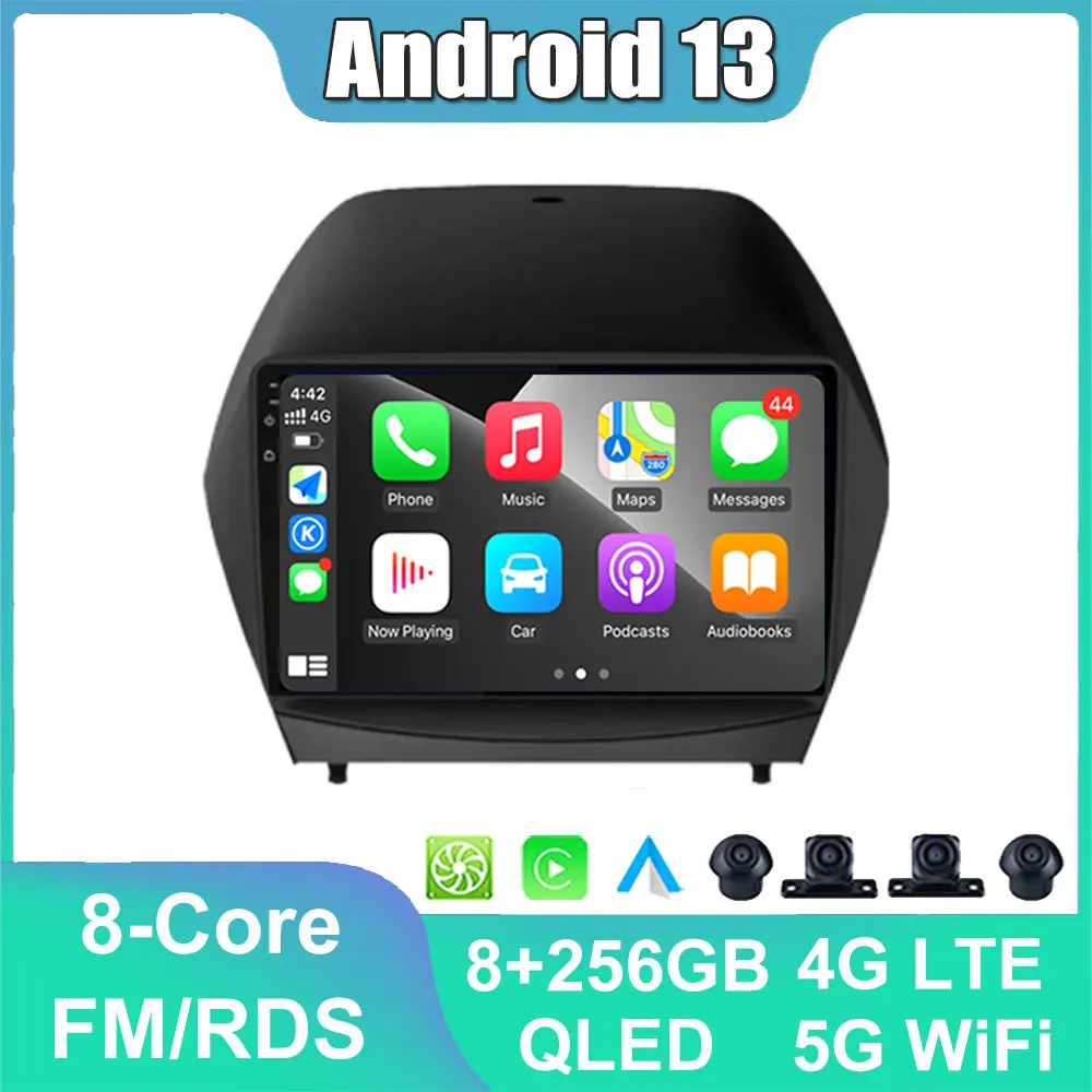 

Автомобильный радиоприемник, стерео видео, Android 13 для HYUNDAI Tuscon IX35 2010-2015, мультимедийный плеер с GPS-навигацией, Bluetooth, 4G LTE