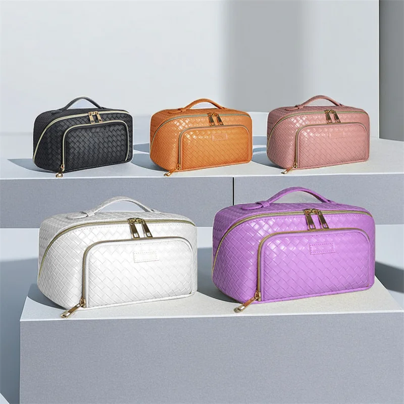 

Large-Capacity Makeup Bag PU Cosmetic Bag Women Multifunction Toiletries Organizer Portable Travel Waterproof Storage Case