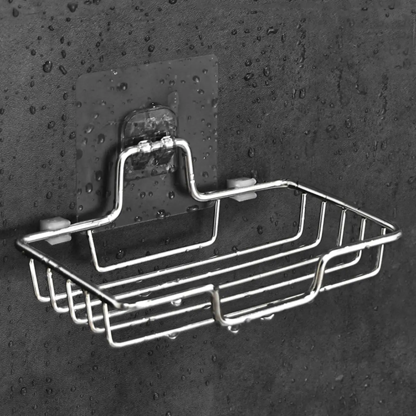 Soap Rack Wall Mounted Holder Net Stainless Steel Sponge Dish Bathroom Kitchen Storage Accessories Shampoo Self Adhesive SW 1PC soap holder,soap dish rack