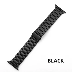 Elegant Stainless Steel Watch Strap - Premium Metal Belt for 38mm 40mm 41mm (2 Black)