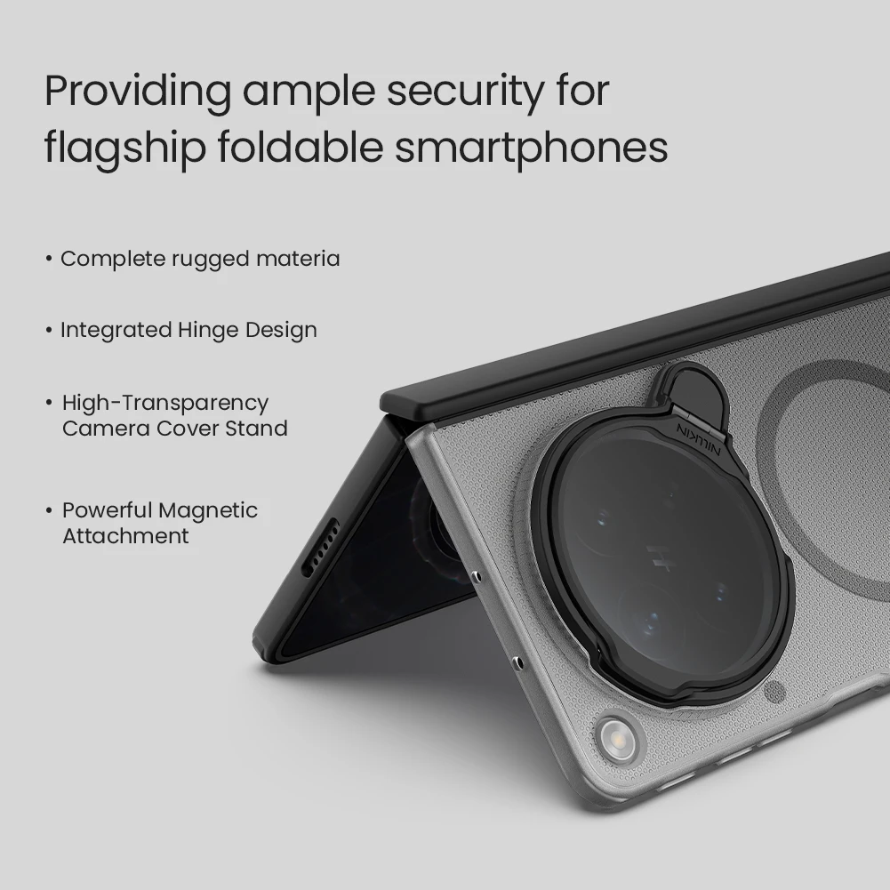 Nillkin Super Frosted Shield Prop | Camera Cover Stand, Magnetic, Hinge Protection, Shockproof Foldable Case
