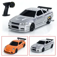1/43 RTR Mini Drift Race Car Remote Control Toy Car 4WD Tyres Radio Lights Traffic Cones Ready to Run Toy Model Gift Endless fun 1
