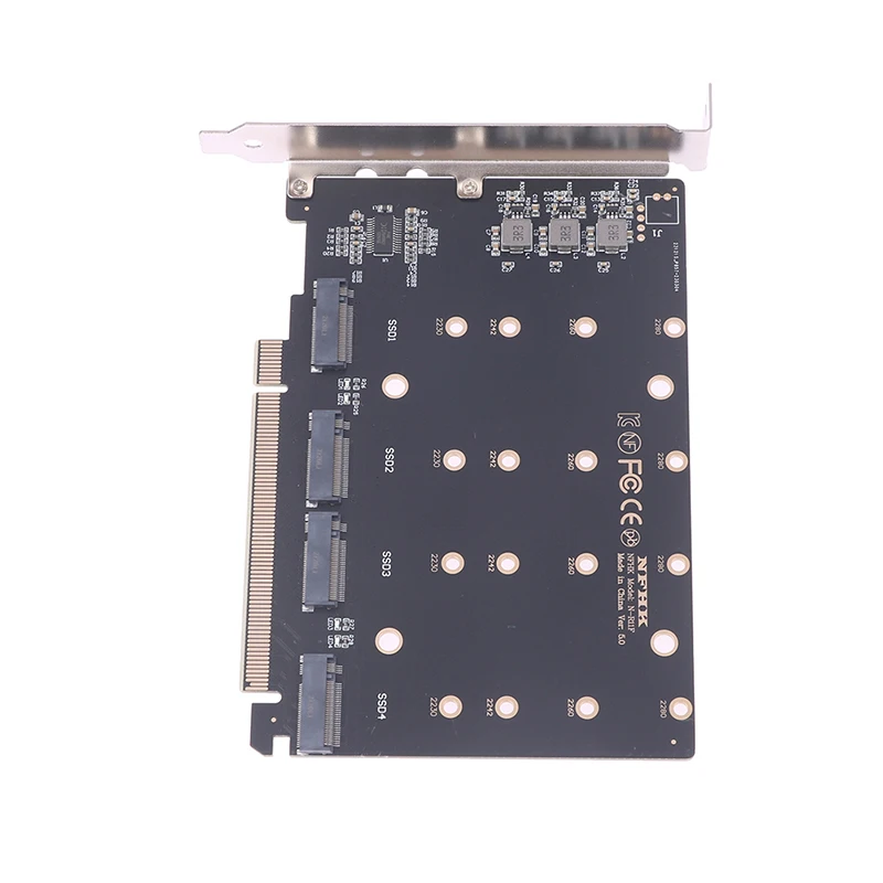 

PCIE 4,0 5,0 X16 To 4-port NVMe M.2 NGFF SSD адаптер