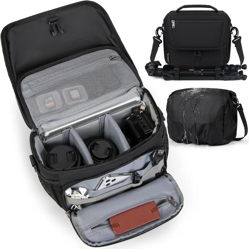 Nuova Borsa Fotografica Compatta, Borsa a Tracolla per Fotocamera SLR, Borsa Obliqua per Fotocamera