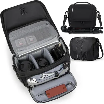 Nuova Borsa Fotografica Compatta, Borsa a Tracolla per Fotocamera SLR, Borsa Obliqua per Fotocamera