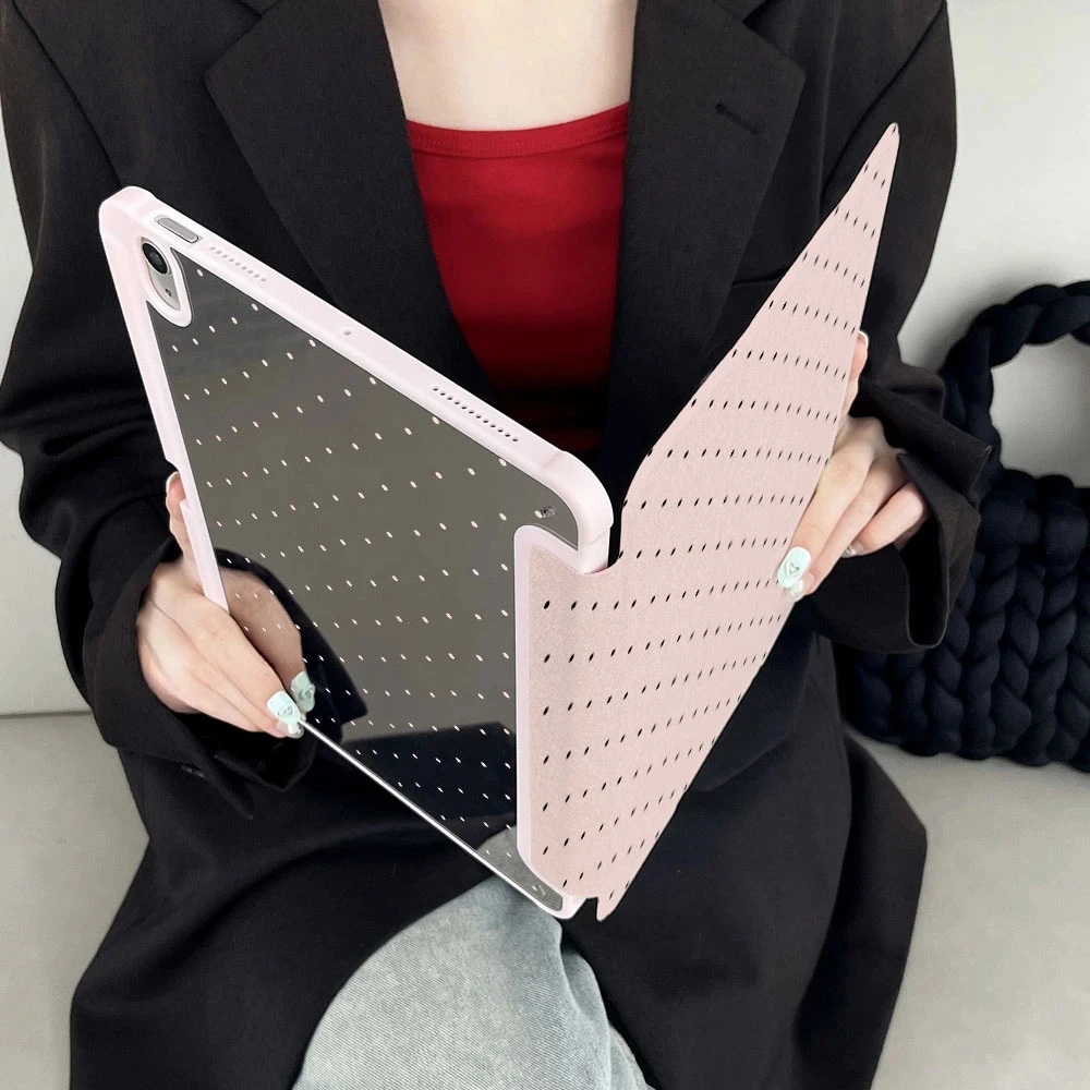 Chic Black Polka Dot Trifold Tablet Case