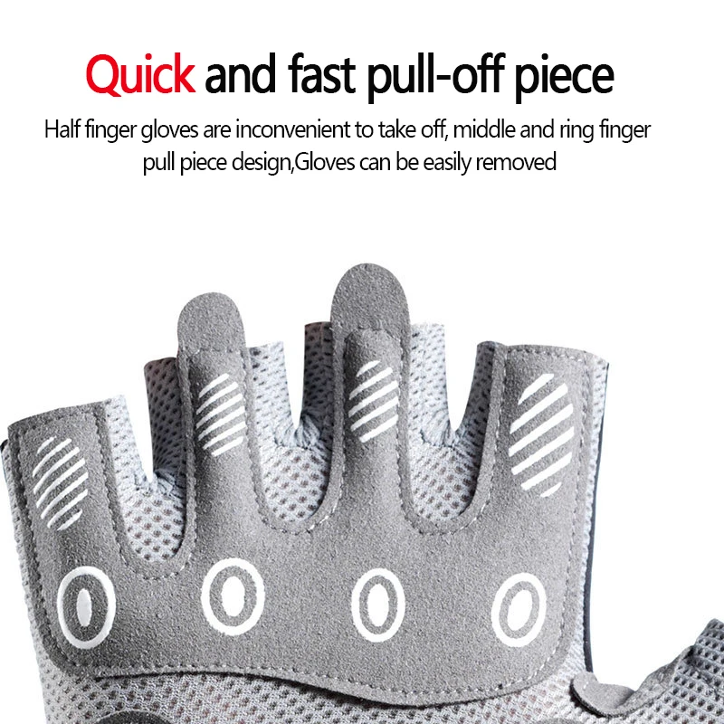 1 Pair Gym Body Building Training Fitness Gloves Sports Weight Lifting Exercise Slip-Resistant Gloves For Women Men Yoga