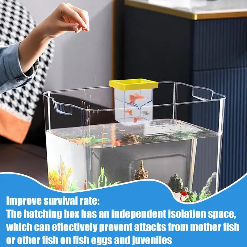 Fish Tank Hatchery Breeding Box Suction Cup Hatching Container Aquarium Acclimation Hatchery Incubator For Fish Isolation Box