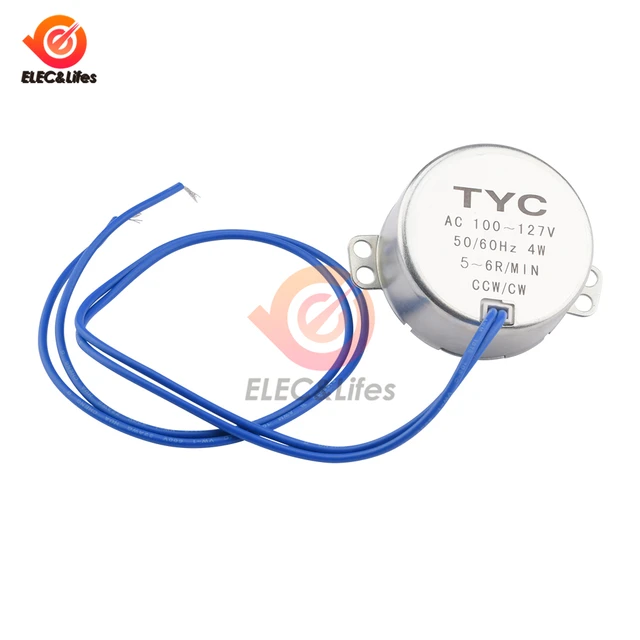 TYC-50 Synchronmotor 5/6 U/min – 12V Oder 220V, 4W, Für Mikrowellen-Drehteller & Mehr