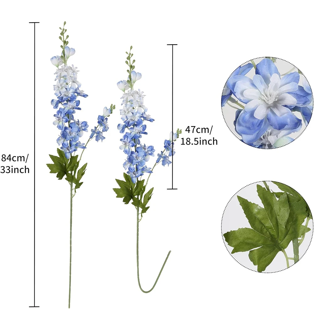 Yannew-Delphinium seda artificiais flores, tronco longo para mesa de  casamento Centerpieces, interior Home Floral Vaso Decoração, rosa, 6PCs -  AliExpress, image size:1000x1000