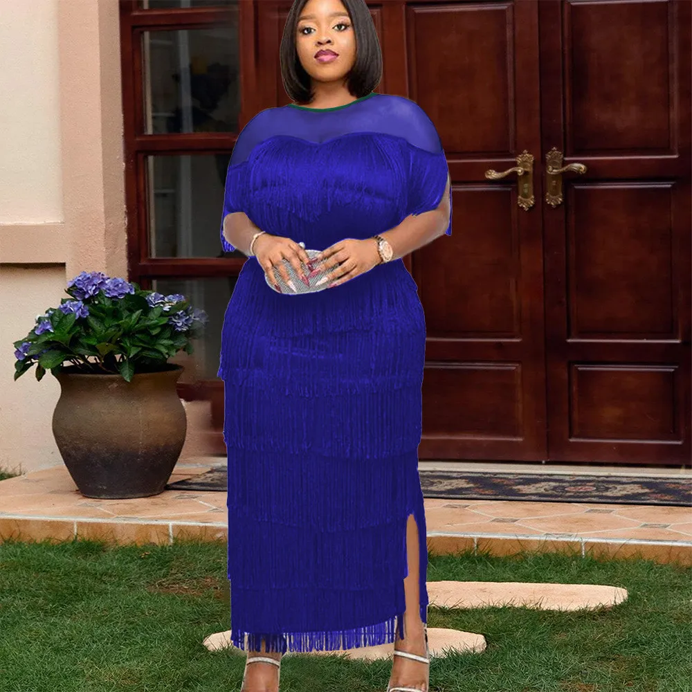 Fashion Dress Plus Size Women Sexy Mesh 