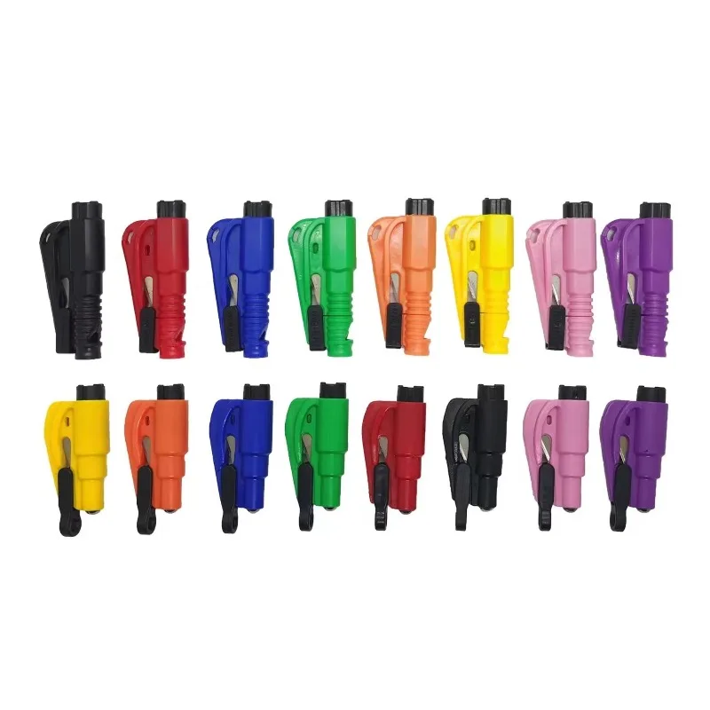 Mini Whistle Safety Hammer Car Emergency Rescue Kit Key Chain Knife Life Belt Cutter Broken Window Glass
