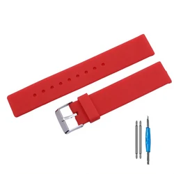Versatile Quick Release Silicone Strap for Smart Watches - Multiple Sizes Available (Red)