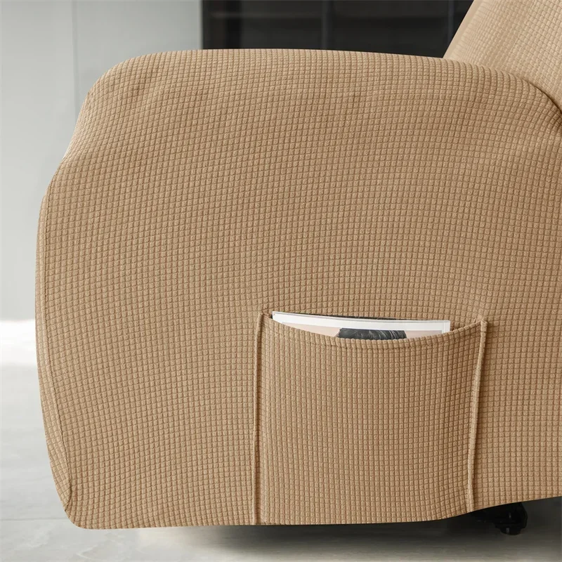 1 3 Seater Water Repellent Recliner Sofa Cover Stretch Spandex  Chair Covers Split Couch Armchair Slipcovers Living Room 5