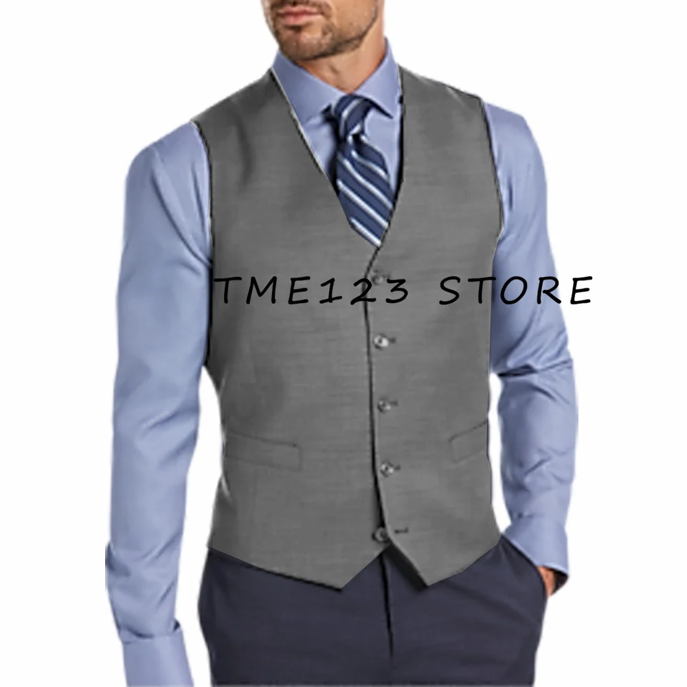 Chaleco informal de Color sólido para hombre y mujer, traje