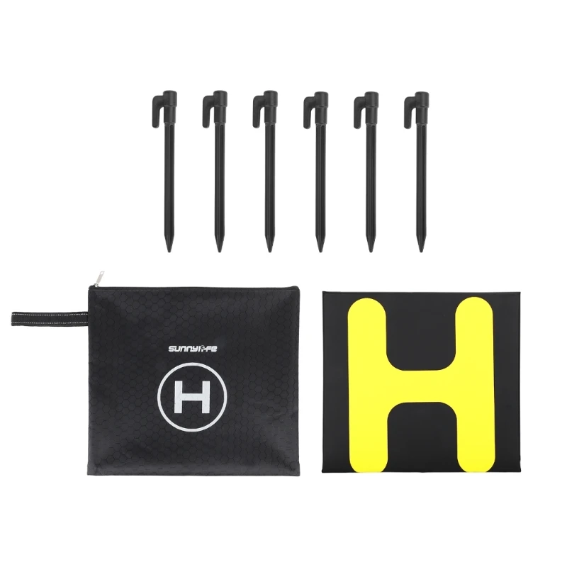 80cm Waterproof Landing Pad Foldable Parking Apron with Ground Nails for Mavic3 Pro/MINI 3/Air 2 2S/PhantomSeries