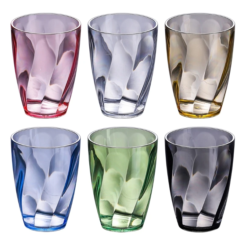 

Acrylic Drinking Glasses Reusable Water Tumblers Unbreakable Plastic Cups Shatterproof Juice Beer Cup Dishwasher Safe